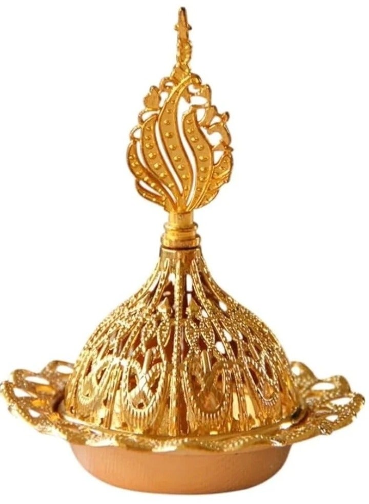 المبخرة العثماني المعدن جولد ميني أشكال متعددة: أناقة وديكور في قلب منزلك - تصميم فاخر ومثالي للهدايا - Image 1